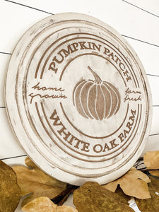 White Oak Farm Pumpkin Patch Sign