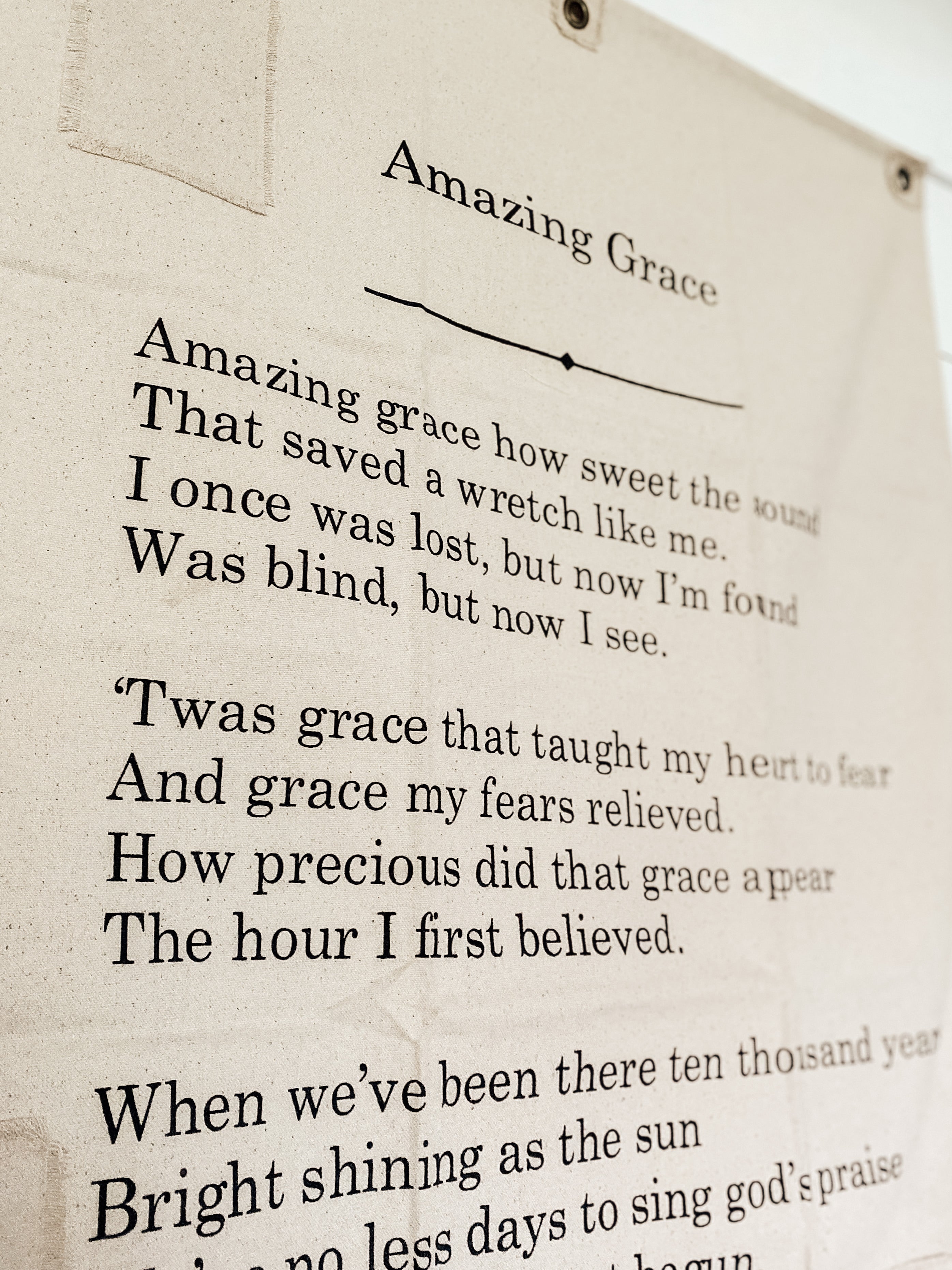 Amazing Grace Canvas Wall Hanging
