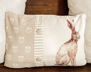 Rabbit Pillow with Buttons