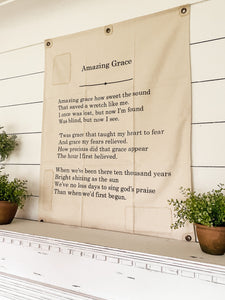 Amazing Grace Canvas Wall Hanging